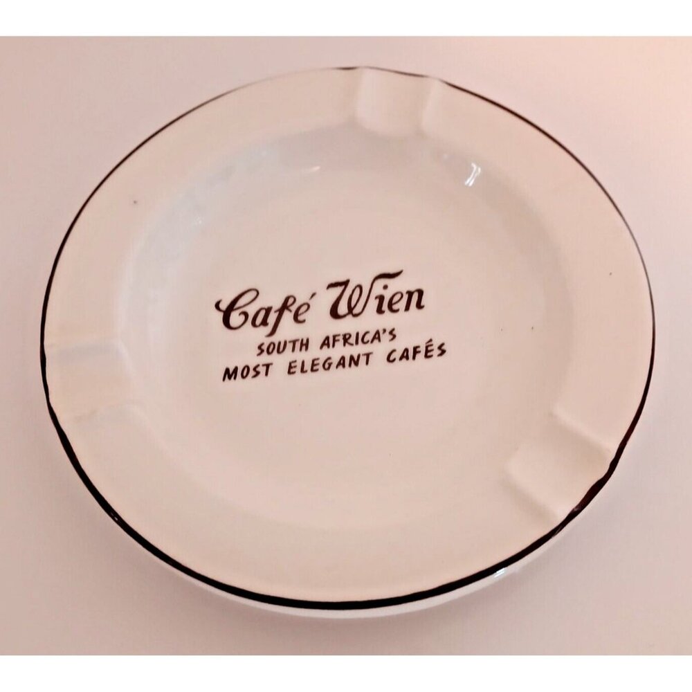 Cafe Wien South Africa Ashtray Continental China Vitreus Cigar Cigarret Vintage
